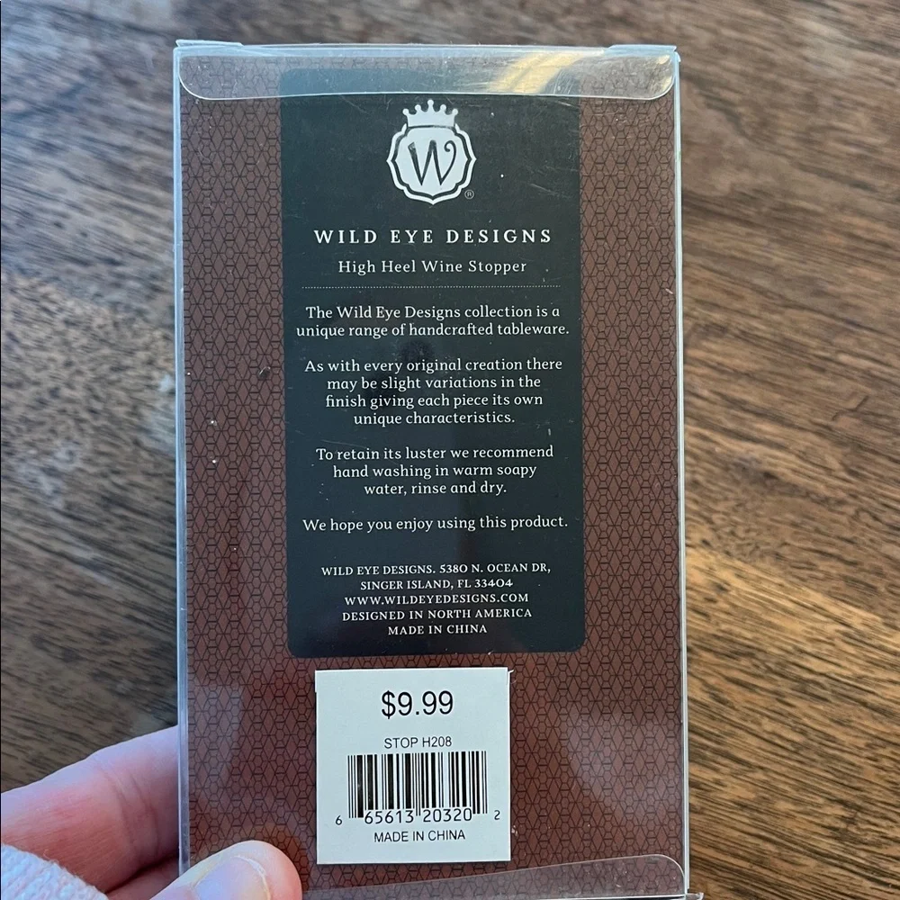 Wild Eye Designs HIGH HEEL Wine Stopper with Original Box  Gold and Silver